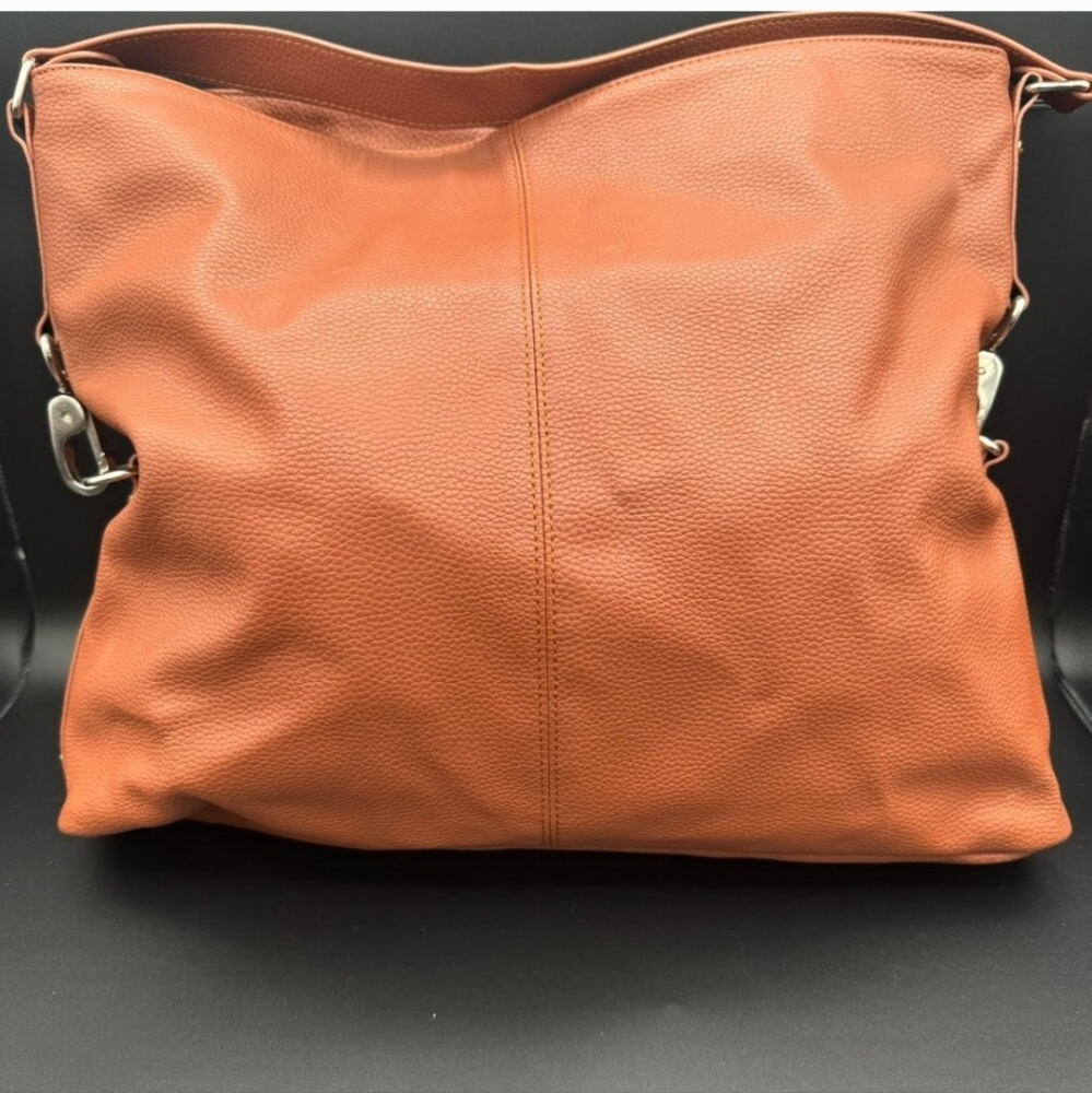 Thirty One Jewell Fashion Games Cognac Woods Pebbled Tote